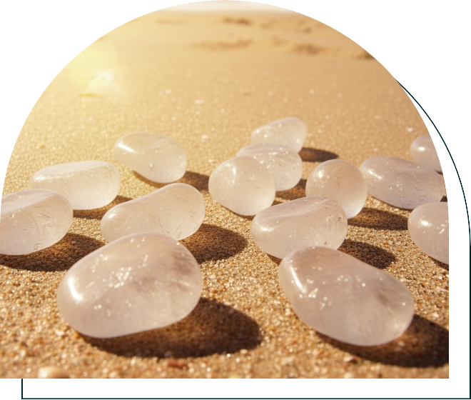 Agua activada con cuarzo blanco